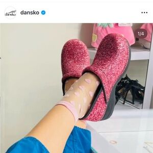 Dansko Women's Glitter Clogs - Pink